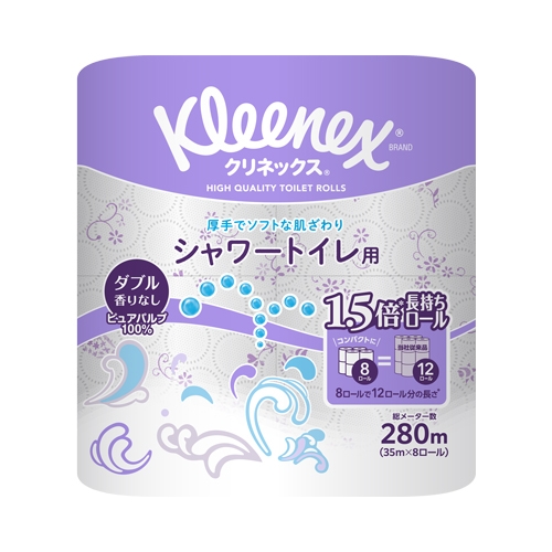 クレシア クリネックス 長持ちシャワートイレ用8R×8P(代引不可) クーポン配布中クレシア クリネックス 長持ちシャワートイレ用8R×8P