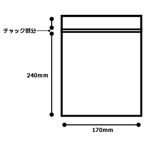 スマートオフィス】ポリ袋チャック付170X240 1000枚 B807J10 スマート