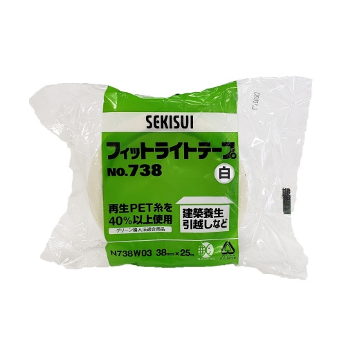 スマートオフィス】フィットライトテープ 738 38x25 白 セキスイ
