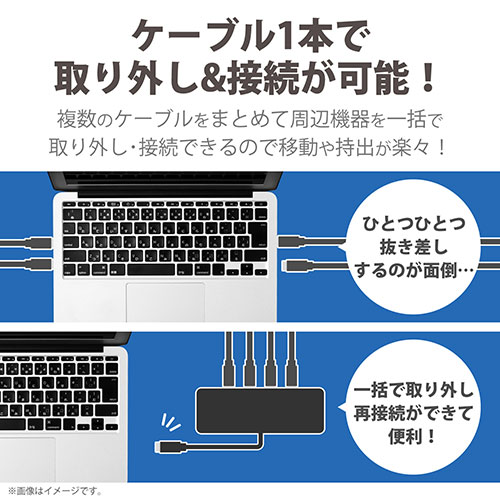 スマートオフィス】Type-Cドッキングステーション DST-C09BK エレコム