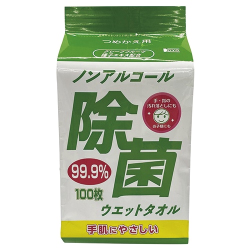 スマートオフィス】ノンアルコール除菌ウエット詰替 100枚×24 コーヨー化成