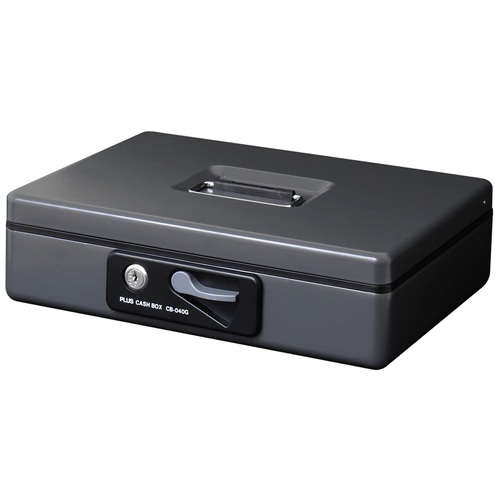 スマートオフィス】小型手提金庫 CB-040G ダークグレー プラス