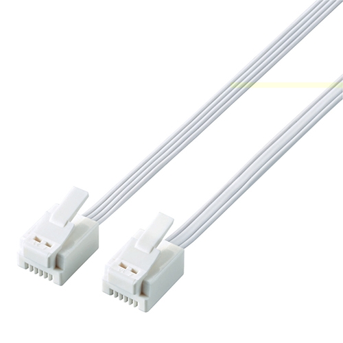 スマートオフィス】モジュラーケーブル 白 3m MJ-T3WH エレコム