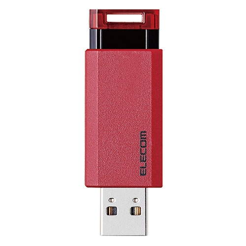 スマートオフィス】USBメモリ3.1 ノック式16GB MF-PKU3016GRD エレコム