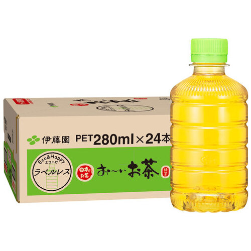 スマートオフィス】※おーいお茶 緑茶PETラベルレス 280mL24本 伊藤園