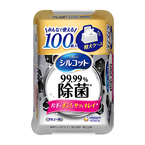 スマートオフィス】シルコットウェット大容量 本体 100枚 ユニ・チャーム