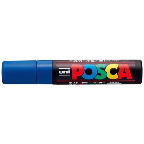 （まとめ） 三菱鉛筆 水性マーカー ポスカ 極太角芯 青 PC17K.33 1本 〔×20セット〕 まとめ) 三菱鉛筆 水性マーカー ポスカ 極太角芯 赤 PC17K.15 1本 〔×