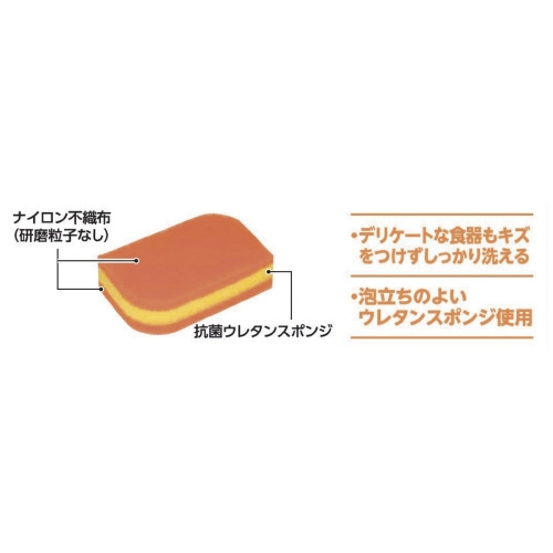 スマートオフィス】△スコッチ・ブライト スポンジリーフ型2個
