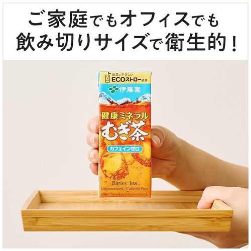 スマートオフィス】※健康ミネラルむぎ茶 紙パック 250mL 24本 伊藤園