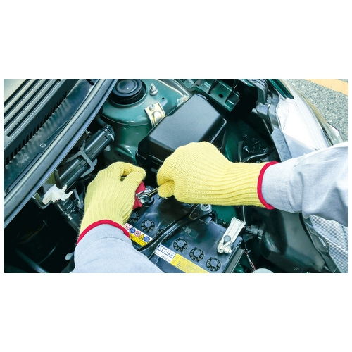 〔まとめ〕 アトム ケブラー100%7G手首ロング HG-08 L 〔×5セット〕