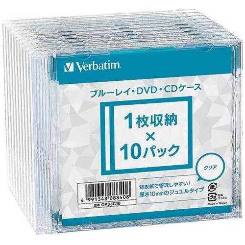 スマートオフィス】BD・DVD・CDケース10mm厚 10枚 CPSJC10
