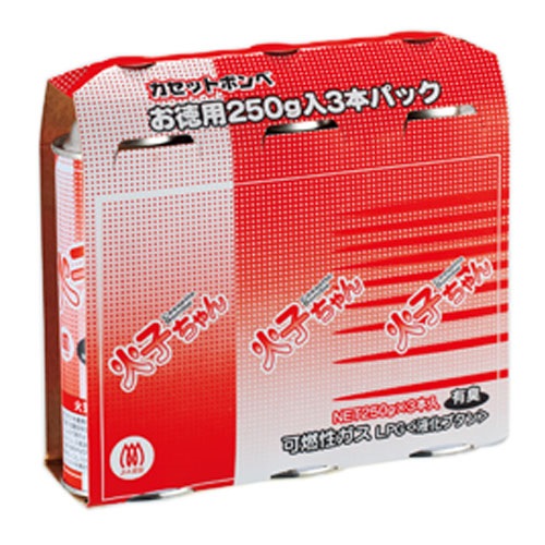 スマートオフィス】カセットボンベ 火子ちゃん 3本入 ＴＴＳ