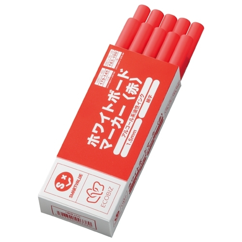 ホワイトボードマーカー計172本（黒66本、赤106本）ペン、お得な