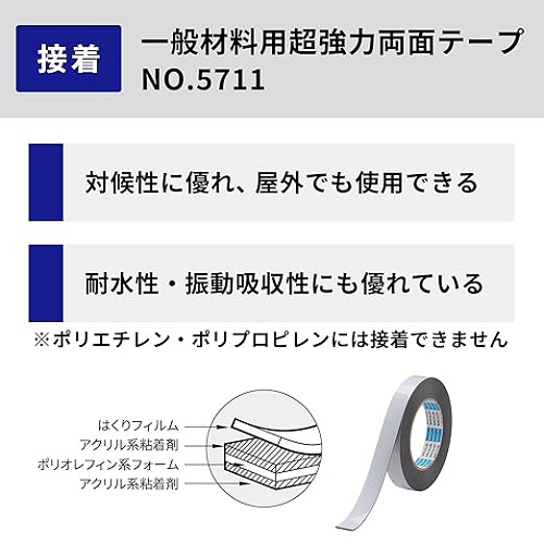 スマートオフィス】一般用 超強力両面テープ 20mmx5m J0970 ニトムズ