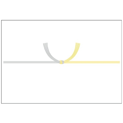 スマートオフィス】のし紙 黄水引 京 B5判 100枚 2-248 ササガワ