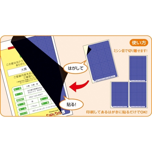 (まとめ) ヒサゴ 簡易情報保護ラベルはがき全面（紙タイプ） OP2410 1冊（20シート） 〔×10セット〕〔代引不可〕 簡易情報保護ラベル はがき全面｜HISAGO ヒサゴ株式会社｜ラベル・伝票