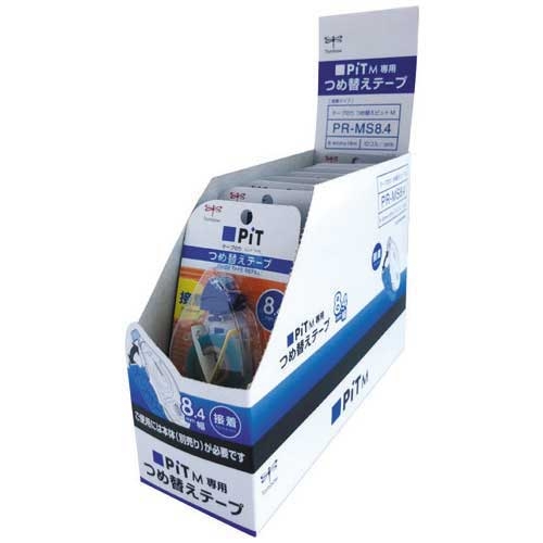 スマートオフィス】テープのりピットテープM詰替PR-MS8.4 10個 トンボ鉛筆