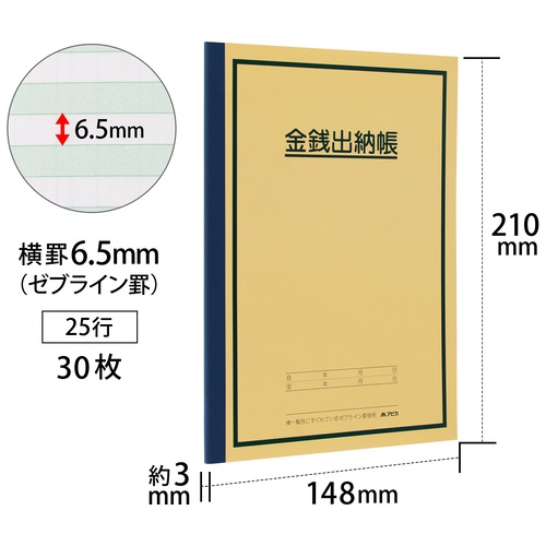 スマートオフィス】金銭出納帳 HK21 A5 アピカ