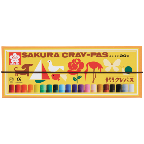スマートオフィス】クレパス LP20R 太巻 20色(紙ケース) サクラクレパス