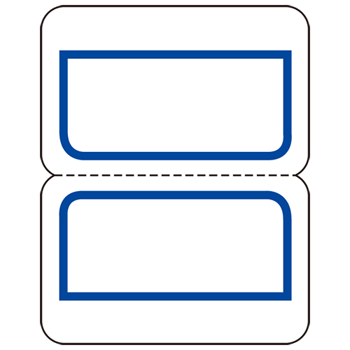スマートオフィス】PCインデックスラベル PC-133B 青枠 ニチバン