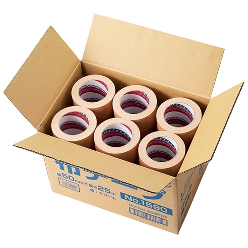 スマートオフィス】布テープ 1590NP 50mm×25m 無包装 90巻 寺岡製作所