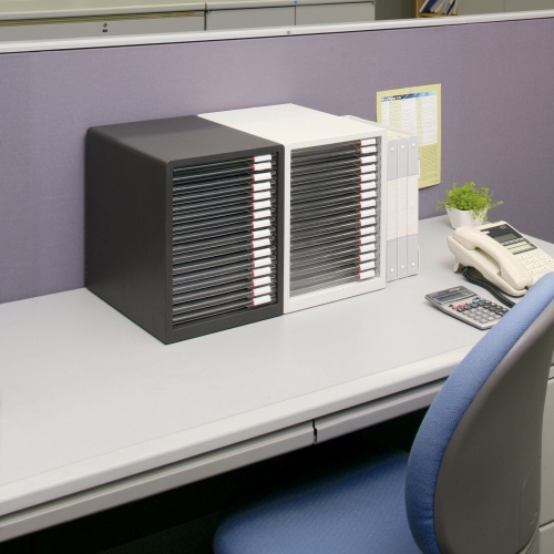 アイリスオーヤマ レターケーススリム10段L-10SRダークグレー アイリスオーヤマ レターケース 浅型10段 ダークグレー L-10SR - アスクル