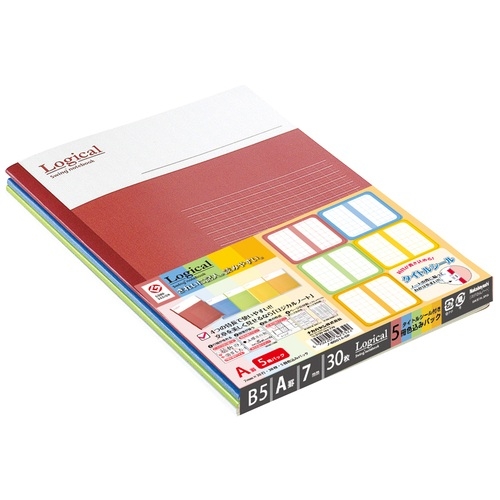 （まとめ）ナカバヤシ ロジカルノ-トセミB5 A罫5冊 ノ-B501A-5P〔×30セット〕 まとめ）ナカバヤシ ロジカルノ-トセミB5 A罫5冊 ノ-B501A-5P×30セット