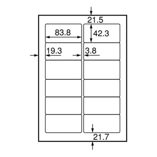 スマートオフィス】OAラベル レーザー用 12面C 100枚 A292J スマート