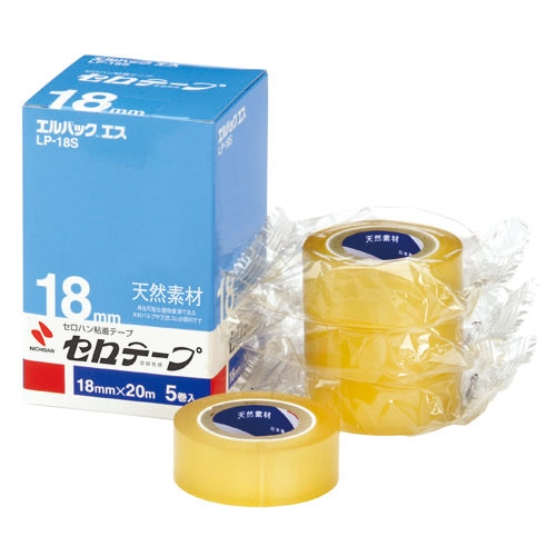スマートオフィス】セロテープ Lパック LP-18S 18mm×20m 5巻 ニチバン