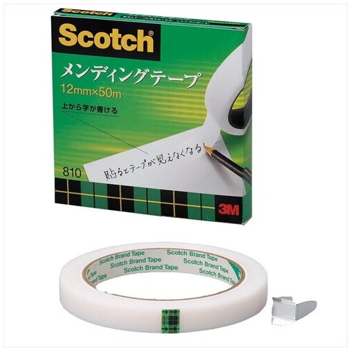 スマートオフィス】メンディングテープ 810-3-12 12mm×50m スリーエム