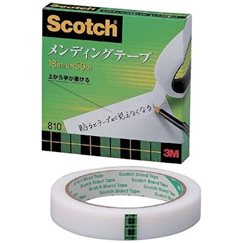 スマートオフィス】メンディングテープ 810-3-18 18mm×50m スリーエム