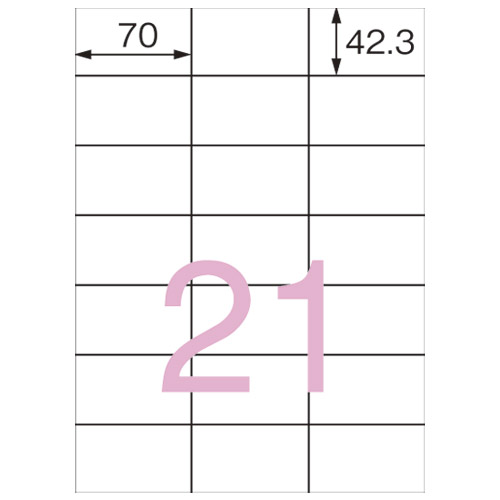 スマートオフィス】△OAラベルスーパーエコノミー21面 500枚 スマート