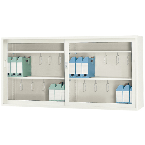 スマートオフィス】6×3型引違書庫 ガラス戸 6355NG ジョインテックス