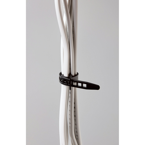 ケーブル （まとめ）朝日電器 結束リピート 100mm KBR-N100015（WH