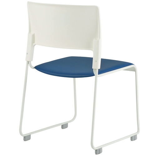 スマートオフィス】会議イス MO-17W BL ホワイト/ブルー 中央可鍛工業