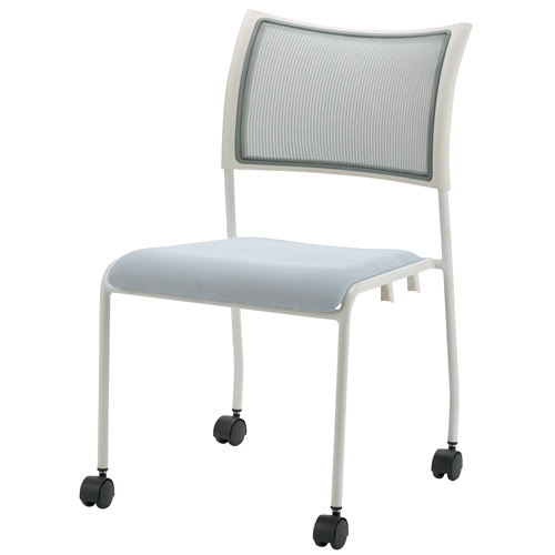ジョインテックス 会議イス GKM-50 ホワイト 肘無キャスタ付 JTX 707123)会議イス GKM-50 ホワイト 肘無キャスタ付 □▽210-6155 GKM-