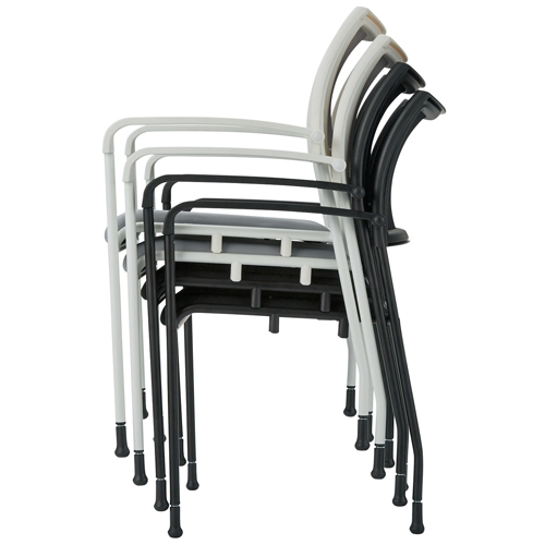 ジョインテックス 会議イス GKM-A51 ホワイト 肘付固定脚 ジョインテックス 会議イス GKM-A51 ホワイト 肘付固定脚