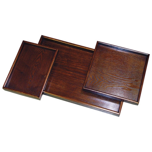 スマートオフィス】木製盆 スリーセット 783631 丸十