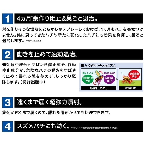 スマートオフィス】ハチ・アブ バズーカジェット 800ｍL フマキラー