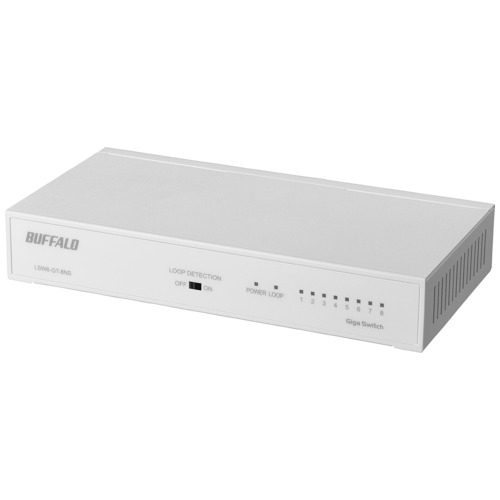 スマートオフィス】スイッチングハブ 8ポート LSW6-GT-8NS/WH