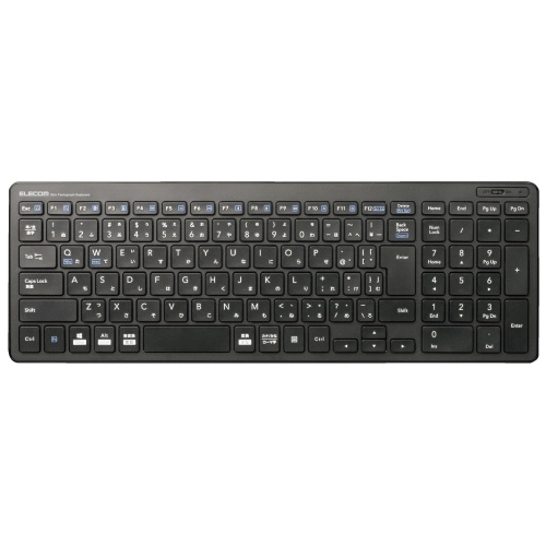 スマートオフィス】無線フルキーボード 薄型 TK-FDP099TBK エレコム