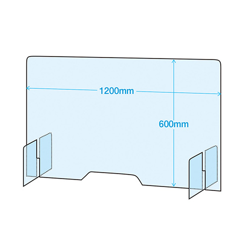 【スマートオフィス】アクリル透明仕切ボード 600×1200 ACB-2 