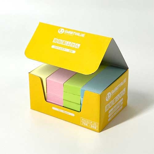 ふせんセット スマートオフィス】強粘着ふせん パステル75*25 P612J-P-20