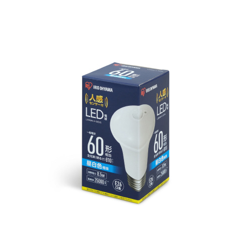 スマートオフィス】LED電球センサー付60形 昼白LDR9N-H-SE25 アイリス 