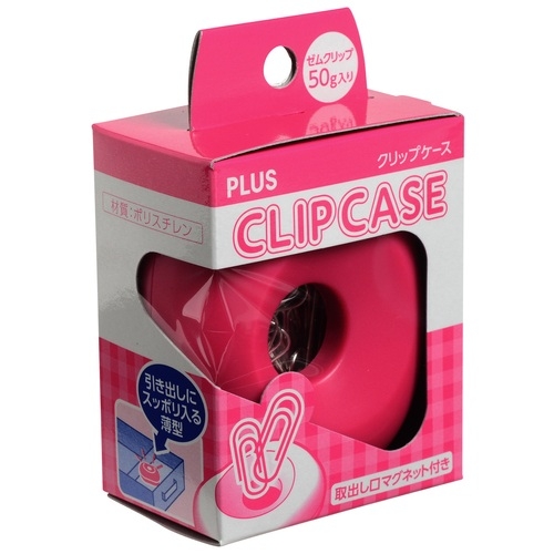 PLUS ゆす クリップケース CP-500 ピンク・青セット 各20個セット