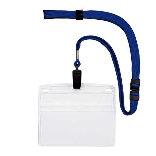 スマートオフィス】吊下げ名札 ソフト横特大 NL-21-BU 10枚 青