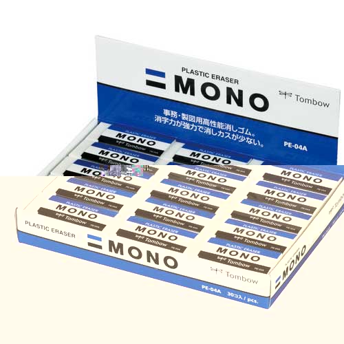 スマートオフィス】モノ消しゴム PE-04A 30個 トンボ鉛筆