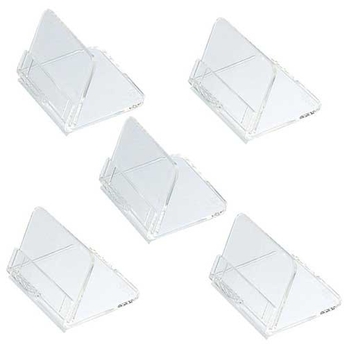 （まとめ）共栄プラスチック メタクリル豆カード立（大）5個入 L-50-5〔×10セット〕