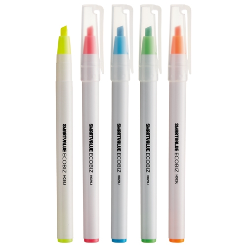 スマートオフィス】蛍光マーカー 5色入10本 H029J-MIX-10 スマートバリュー