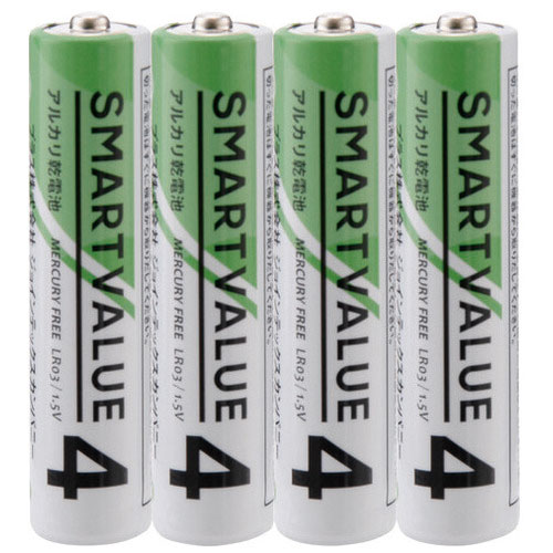 スマートオフィス】アルカリ乾電池Ⅲ 単4×480本 N214J-40P-12 スマート